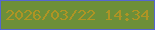 文字の大きさ：4、枠の色：5466d1、背景の色：6d8f39、文字の色：af9424 無料ブログパーツのブログ時計