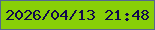 文字の大きさ：4、枠の色：54688e、背景の色：88cf07、文字の色：12084c 無料ブログパーツのブログ時計