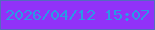 文字の大きさ：4、枠の色：546bc0、背景の色：9132f8、文字の色：2a9ae5 無料ブログパーツのブログ時計