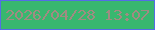 文字の大きさ：1、枠の色：546de6、背景の色：38b76f、文字の色：a08b82 無料ブログパーツのブログ時計