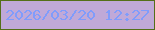 文字の大きさ：2、枠の色：546f19、背景の色：c0a9d8、文字の色：809cfb 無料ブログパーツのブログ時計