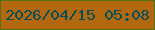 文字の大きさ：5、枠の色：547116、背景の色：b3680f、文字の色：074e5b 無料ブログパーツのブログ時計