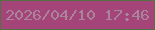 文字の大きさ：3、枠の色：547144、背景の色：a54479、文字の色：a8859b 無料ブログパーツのブログ時計
