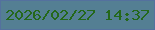 文字の大きさ：2、枠の色：54719e、背景の色：547f93、文字の色：24681a 無料ブログパーツのブログ時計