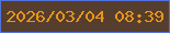 文字の大きさ：2、枠の色：5472de、背景の色：563e2e、文字の色：e8961b 無料ブログパーツのブログ時計