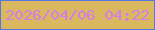 文字の大きさ：3、枠の色：5477e4、背景の色：d9b85f、文字の色：d57de5 無料ブログパーツのブログ時計