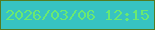 文字の大きさ：3、枠の色：547b21、背景の色：37c3c2、文字の色：6ae972 無料ブログパーツのブログ時計