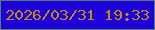 文字の大きさ：1、枠の色：547d77、背景の色：1d01d9、文字の色：c38817 無料ブログパーツのブログ時計