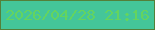 文字の大きさ：3、枠の色：548039、背景の色：44c699、文字の色：64d45f 無料ブログパーツのブログ時計