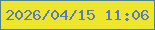 文字の大きさ：5、枠の色：548086、背景の色：eee62d、文字の色：587bbd 無料ブログパーツのブログ時計