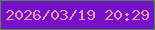 文字の大きさ：2、枠の色：548354、背景の色：7511c7、文字の色：e698ab 無料ブログパーツのブログ時計