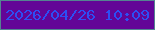 文字の大きさ：4、枠の色：548391、背景の色：630597、文字の色：2d4ef4 無料ブログパーツのブログ時計