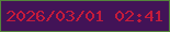 文字の大きさ：2、枠の色：54843b、背景の色：421357、文字の色：c51b3b 無料ブログパーツのブログ時計