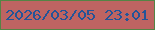 文字の大きさ：4、枠の色：548445、背景の色：be6462、文字の色：235498 無料ブログパーツのブログ時計