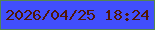 文字の大きさ：2、枠の色：548650、背景の色：414ffc、文字の色：511706 無料ブログパーツのブログ時計