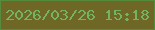 文字の大きさ：2、枠の色：548c3b、背景の色：6f6725、文字の色：73b362 無料ブログパーツのブログ時計