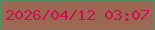 文字の大きさ：3、枠の色：548c63、背景の色：9c6853、文字の色：cc104c 無料ブログパーツのブログ時計