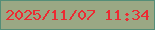 文字の大きさ：1、枠の色：548e77、背景の色：9aa884、文字の色：ec2b32 無料ブログパーツのブログ時計