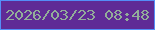 文字の大きさ：1、枠の色：548ef7、背景の色：5f2b96、文字の色：92ad99 無料ブログパーツのブログ時計