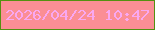 文字の大きさ：4、枠の色：549010、背景の色：fb8e95、文字の色：f9a8f1 無料ブログパーツのブログ時計