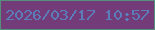 文字の大きさ：5、枠の色：54907b、背景の色：733c79、文字の色：5b7ebb 無料ブログパーツのブログ時計