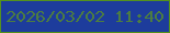 文字の大きさ：4、枠の色：54911e、背景の色：1d3c9c、文字の色：4c7c42 無料ブログパーツのブログ時計