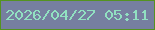 文字の大きさ：4、枠の色：549320、背景の色：767fa0、文字の色：91e0c1 無料ブログパーツのブログ時計