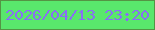 文字の大きさ：4、枠の色：549444、背景の色：59e76c、文字の色：896ef4 無料ブログパーツのブログ時計