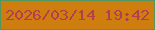 文字の大きさ：5、枠の色：549660、背景の色：cd7e0f、文字の色：b63d4d 無料ブログパーツのブログ時計