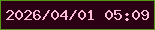 文字の大きさ：5、枠の色：549716、背景の色：2b0015、文字の色：ffbbdb 無料ブログパーツのブログ時計
