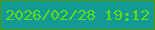 文字の大きさ：3、枠の色：549809、背景の色：139b93、文字の色：60db12 無料ブログパーツのブログ時計