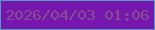 文字の大きさ：3、枠の色：5498be、背景の色：7516ae、文字の色：884d91 無料ブログパーツのブログ時計