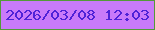 文字の大きさ：5、枠の色：549a38、背景の色：c97af9、文字の色：4f22d7 無料ブログパーツのブログ時計