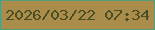 文字の大きさ：4、枠の色：549c7a、背景の色：ab8d4b、文字の色：4a4e23 無料ブログパーツのブログ時計