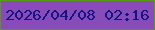 文字の大きさ：5、枠の色：549d0f、背景の色：884bba、文字の色：141583 無料ブログパーツのブログ時計