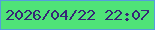 文字の大きさ：1、枠の色：549edc、背景の色：4fe378、文字の色：362676 無料ブログパーツのブログ時計