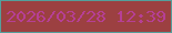 文字の大きさ：2、枠の色：549f9b、背景の色：9c4041、文字の色：b63f95 無料ブログパーツのブログ時計