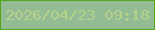 文字の大きさ：3、枠の色：54a517、背景の色：93bc94、文字の色：b6d189 無料ブログパーツのブログ時計