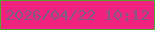 文字の大きさ：3、枠の色：54a52e、背景の色：ef237f、文字の色：825f7c 無料ブログパーツのブログ時計