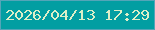 文字の大きさ：5、枠の色：54a5b8、背景の色：029ea2、文字の色：ddeec8 無料ブログパーツのブログ時計
