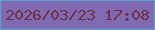 文字の大きさ：3、枠の色：54a5cf、背景の色：806bb3、文字の色：6d2f4a 無料ブログパーツのブログ時計