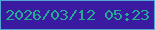 文字の大きさ：3、枠の色：54a5d4、背景の色：391aa1、文字の色：25aa96 無料ブログパーツのブログ時計