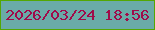 文字の大きさ：4、枠の色：54a703、背景の色：6aaba8、文字の色：a00b4a 無料ブログパーツのブログ時計
