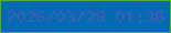 文字の大きさ：4、枠の色：54a942、背景の色：0669b5、文字の色：3f60aa 無料ブログパーツのブログ時計