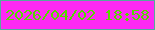 文字の大きさ：5、枠の色：54aa9c、背景の色：fe29f4、文字の色：54d800 無料ブログパーツのブログ時計