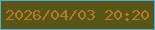 文字の大きさ：5、枠の色：54abd4、背景の色：595516、文字の色：af7b2d 無料ブログパーツのブログ時計