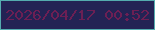 文字の大きさ：4、枠の色：54acae、背景の色：232354、文字の色：6c1f54 無料ブログパーツのブログ時計