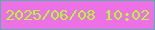 文字の大きさ：3、枠の色：54afae、背景の色：ee70e5、文字の色：b1fa31 無料ブログパーツのブログ時計