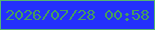 文字の大きさ：4、枠の色：54b572、背景の色：2430fc、文字の色：469d5e 無料ブログパーツのブログ時計