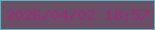 文字の大きさ：5、枠の色：54b5c2、背景の色：6b4f66、文字の色：992c7b 無料ブログパーツのブログ時計